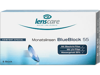 BlueBlock 55 Monatslinsen ohne Sehstärke 6er Box