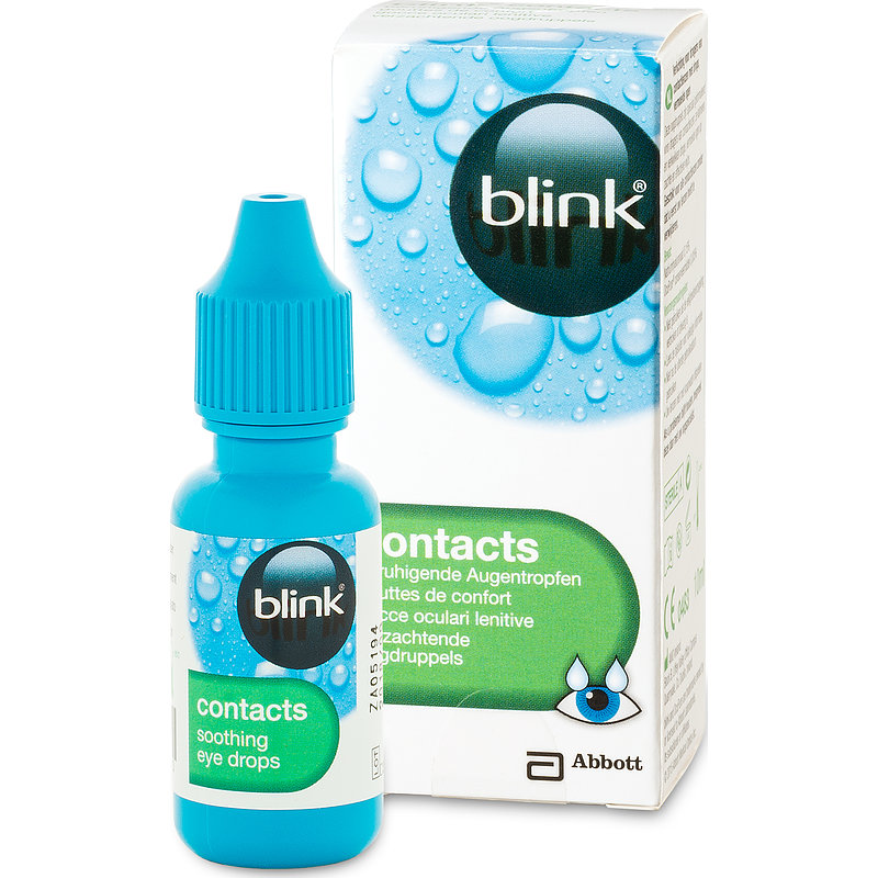 Blink Contacts Eye Drops Abbott Medical Optics (amo) Nachbenetzung Kontaktlinsen-Pflegemittel 1x10 ml