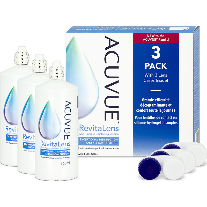 Acuvue Revitalens 3er Set Abbott Medical Optics (amo) All-in-One-System Kontaktlinsen-Pflegemittel 3x360 ml