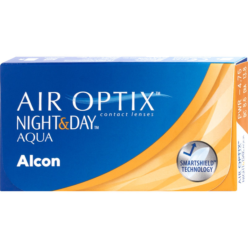 Air Optix Night&day Aqua 6er Box, Bc 8,6 Alcon Monatskontaktlinsen -9,00