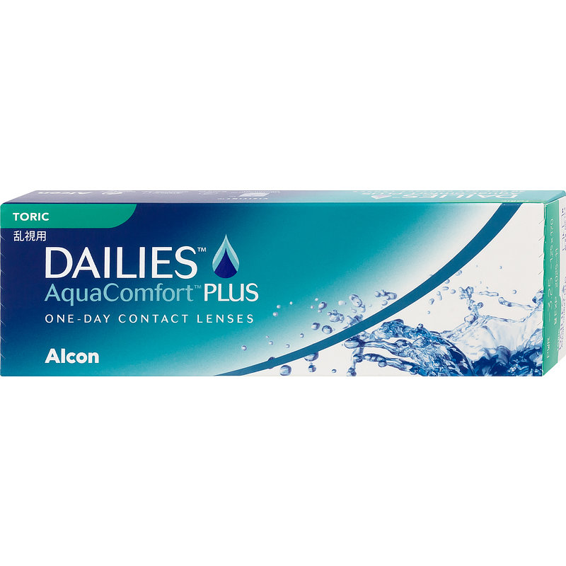 Dailies Aquacomfort Plus Toric 30er Box Alcon Tageskontaktlinsen -6,00 Achse 70 Zyl. -0,75