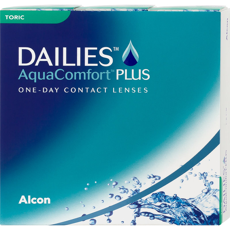 Dailies Aquacomfort Plus Toric 90er Box Alcon Tageskontaktlinsen -3,50 Achse 160 Zyl. -0,75