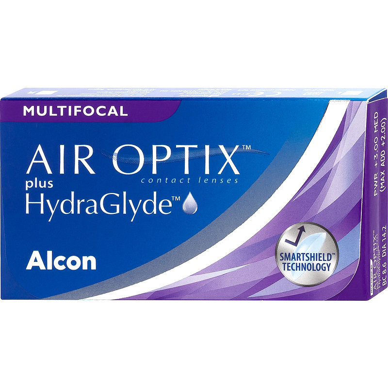 Air Optix Plus Hydraglyde Multifocal 6er Box Alcon Monatskontaktlinsen -9,25 Add MED