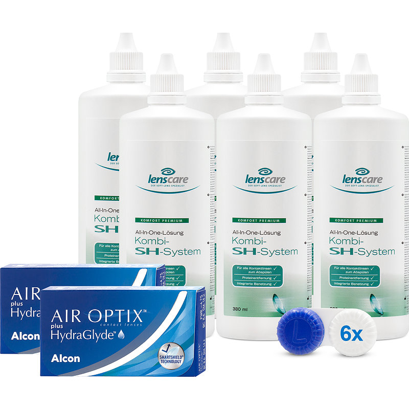 Air Optix Plus Hydraglyde Kombi-sh 6er Set Alcon Monatslinsen Sparsets