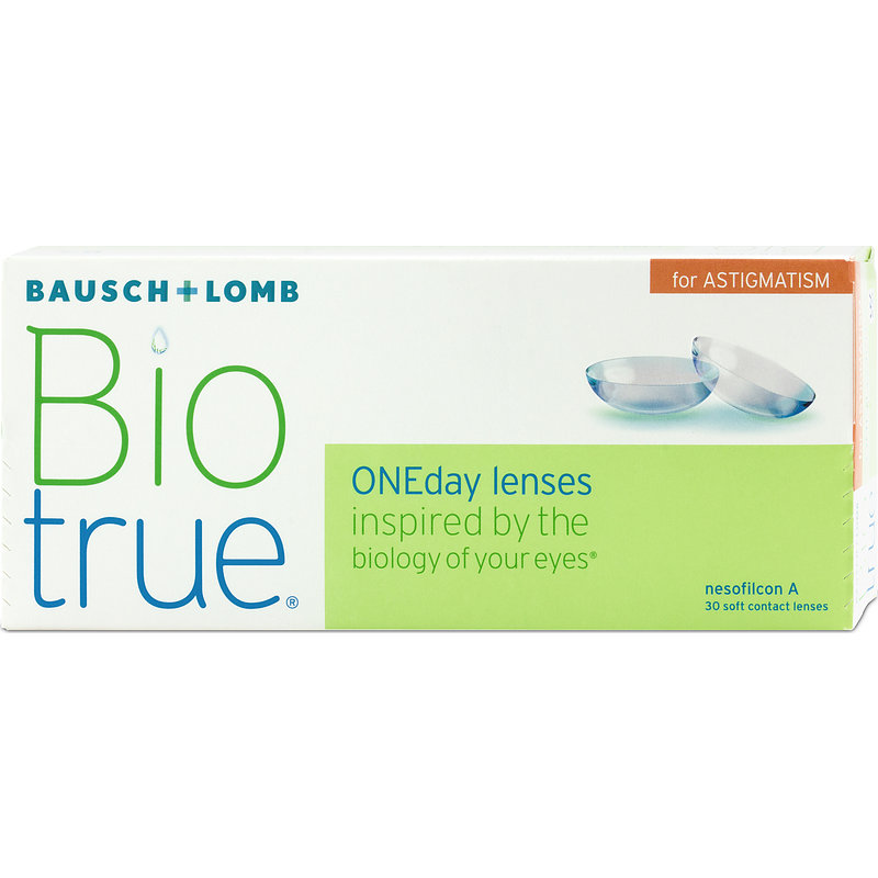 Biotrue Oneday For Astigmatism 30er Box Bausch & Lomb Tageskontaktlinsen +2,25 Achse 110 Zyl. -1,75