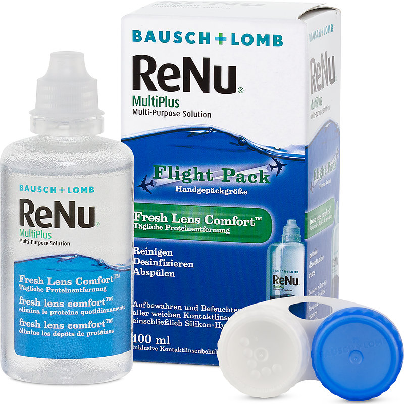 Renu Multiplus Flight Pack Bausch & Lomb All-in-One-System Kontaktlinsen-Pflegemittel 1x100 ml