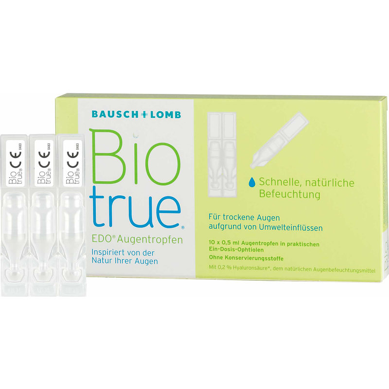 Biotrue Edo Augentropfen Bausch & Lomb Nachbenetzung Kontaktlinsen-Pflegemittel 5 ml