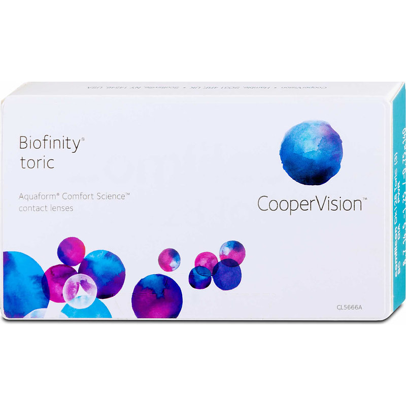 Biofinity Toric 3er Box Cooper Vision Monatskontaktlinsen +4,50 Achse 80 Zyl. -1,25