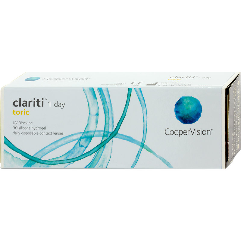 Clariti 1 Day Toric 30er Box Cooper Vision Tageskontaktlinsen +1,50 Achse 90 Zyl. -1,25