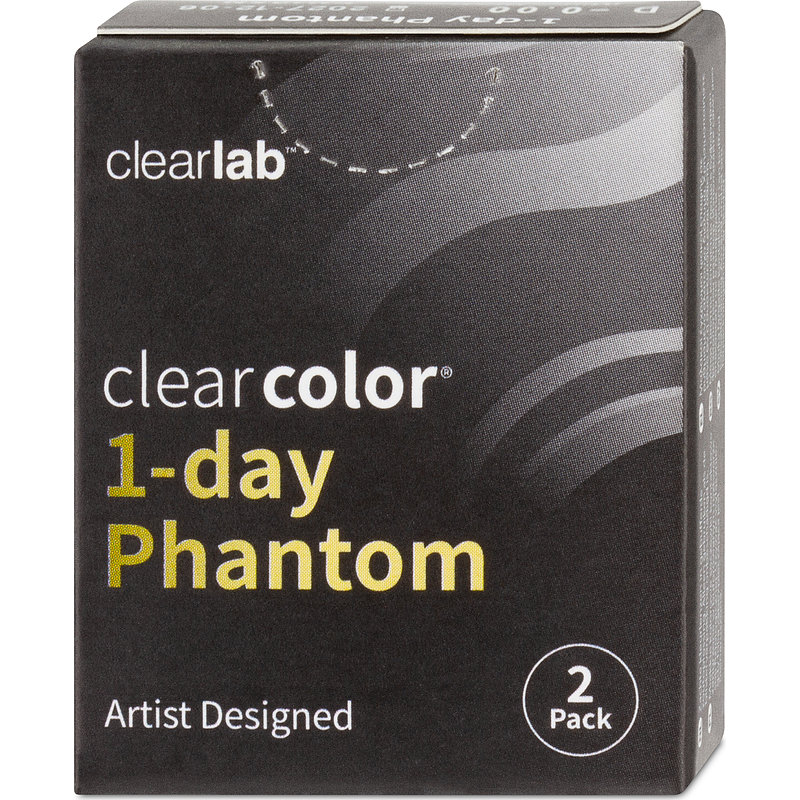 Clearcolor 1-day Phantom 2er Box Clearlab Tageskontaktlinsen -2,25 Angelic White