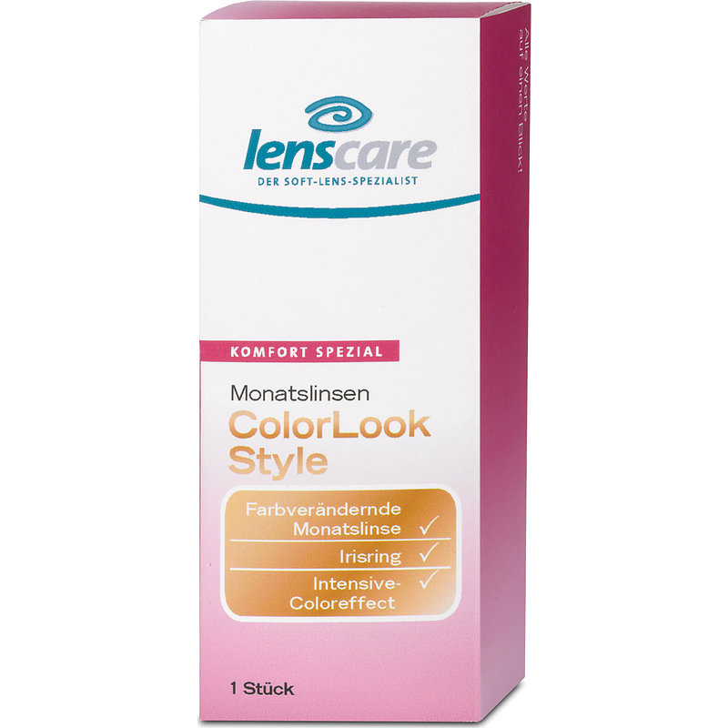 Colorlook Style Monatslinsen 1er Box Lenscare Monatskontaktlinsen -3,25 Braun