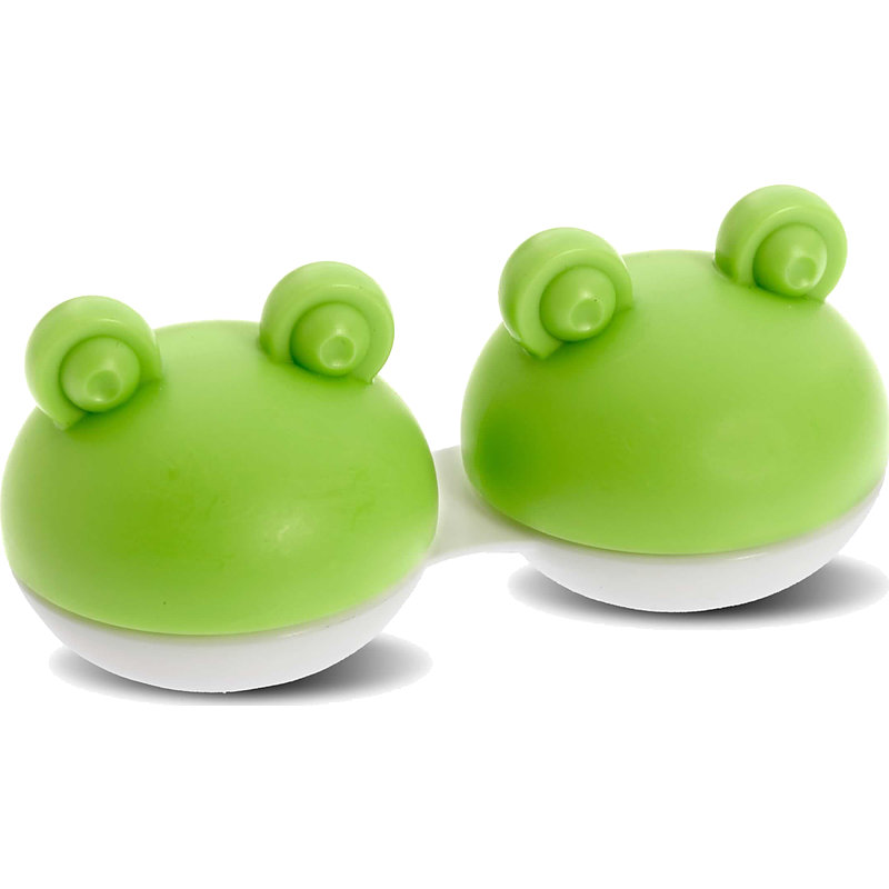 Lustiger Froggy Kontaktlinsen-behälter Im Frosch-design, Grün Lenscare Zubehör Zubehör