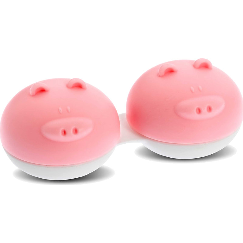 Lustiger Piggy Kontaktlinsen-behälter Im Schweinchen-design, Rosa Lenscare Zubehör Zubehör