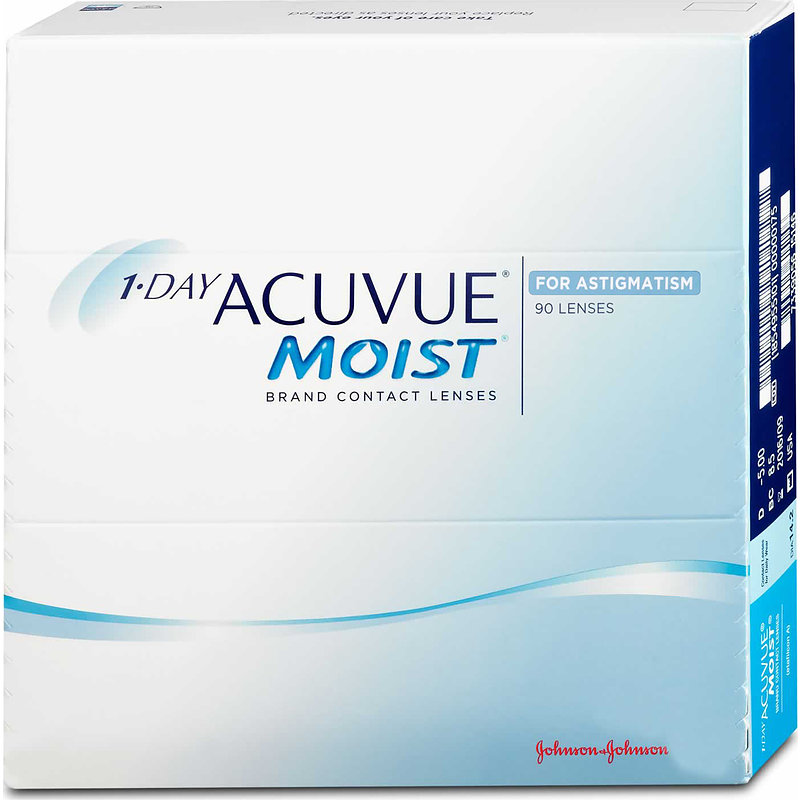 1-day Acuvue Moist For Astigmatism 90er Box Johnson & Johnson Tageskontaktlinsen -5,50 Achse 180 Zyl. -1,75