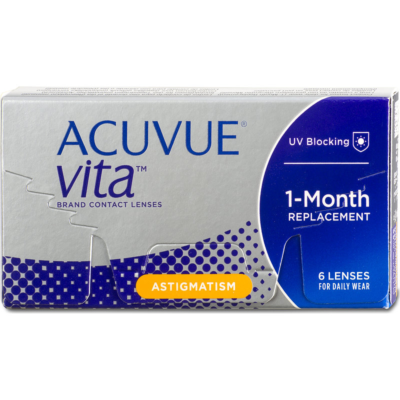 Acuvue Vita For Astigmatism 6er Box Johnson & Johnson Monatskontaktlinsen -1,00 Achse 170 Zyl. -1,25