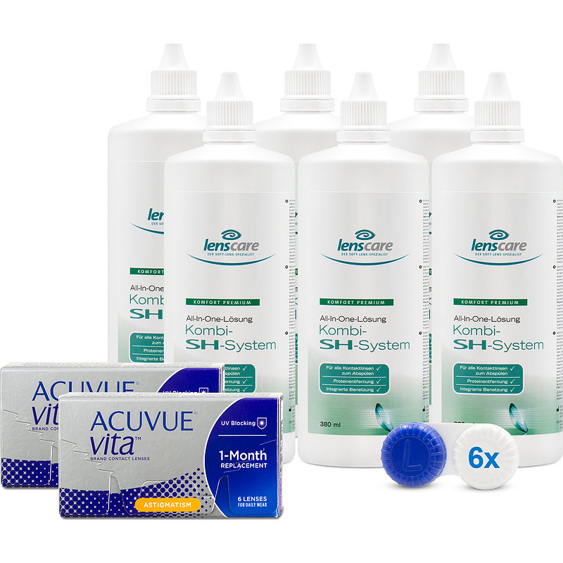 Acuvue Vita For Astigmatism, 6x Kombi-sh-system Set Johnson & Johnson Monatslinsen Sparsets