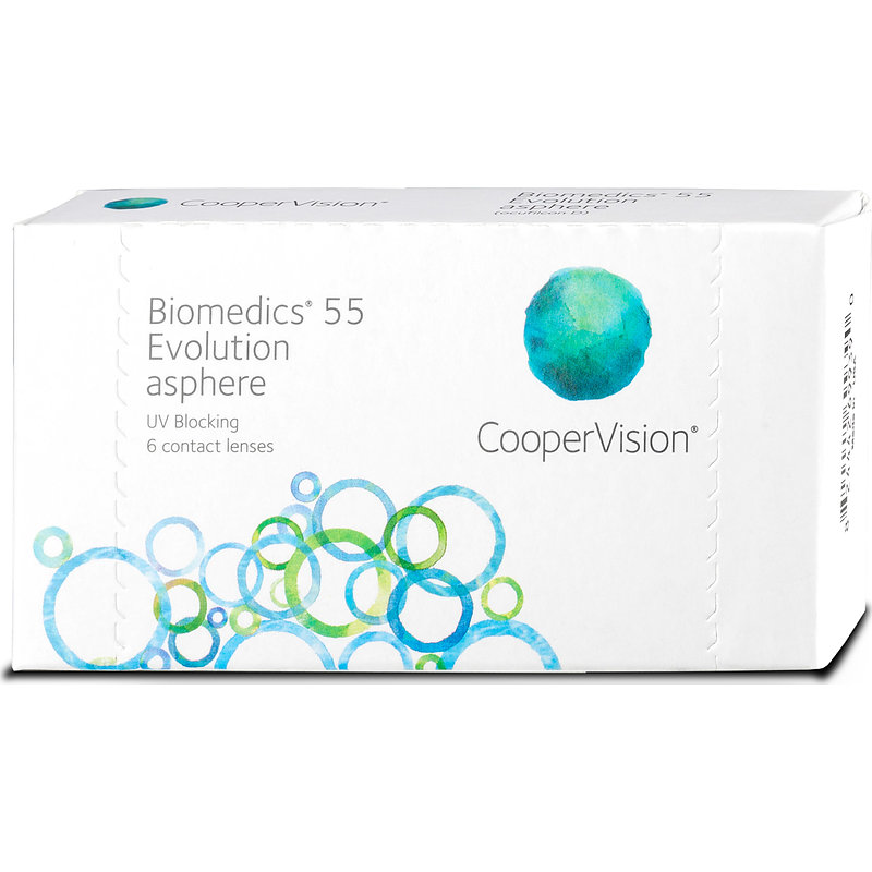 Biomedics 55 Evolution Uv 6er Box, Bc 8,6 Cooper Vision Monatskontaktlinsen -9,00