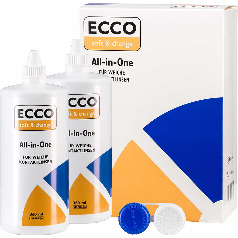 Ecco Soft & Change All-in-one Mpg&e All-in-One-System Kontaktlinsen-Pflegemittel 2x360 ml