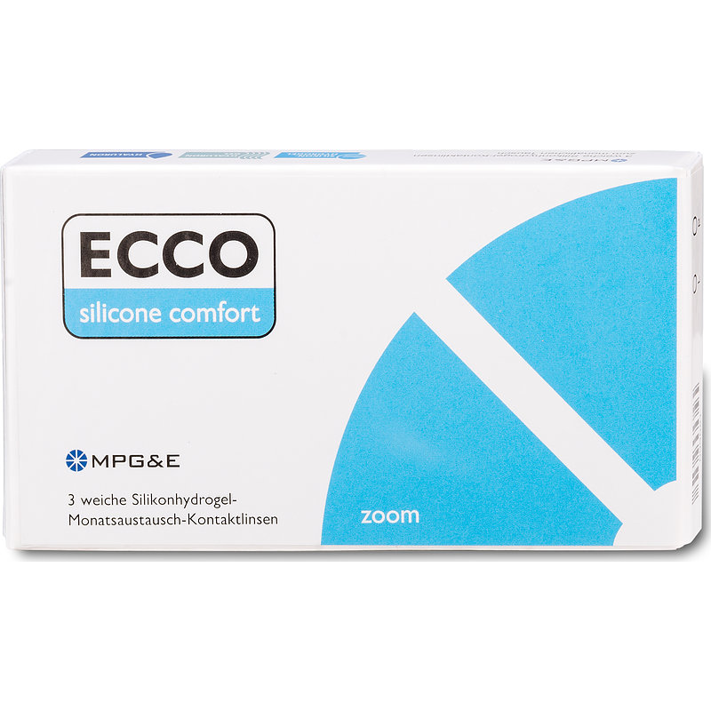 Ecco Silicone Comfort Zoom 3er Box Mpg&e Monatskontaktlinsen -7,50 Achse +1,00