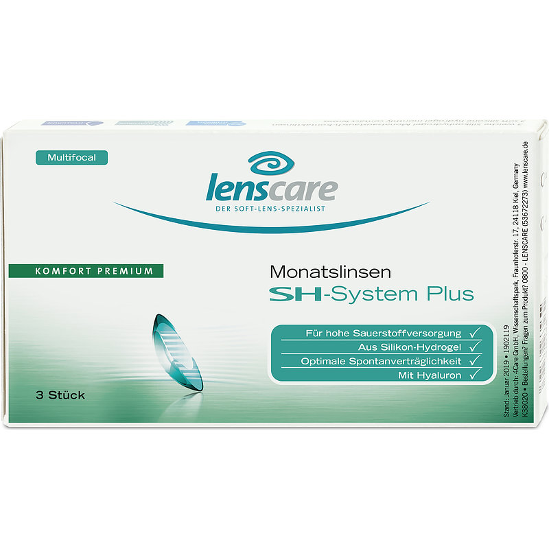 Sh-system Plus Multifocal Monatslinsen 3er Box Lenscare Monatskontaktlinsen