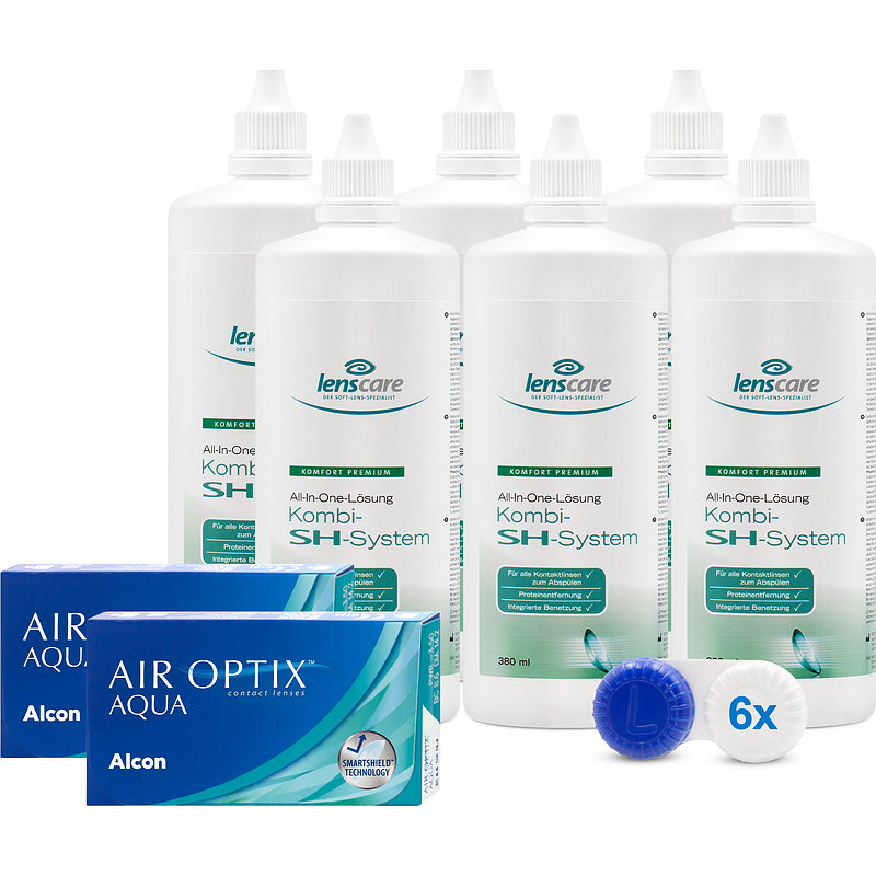 Air Optix Aqua Kombi-sh-system 6er Set Alcon Monatslinsen Sparsets