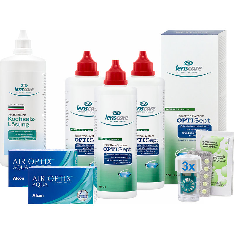 Air Optix Aqua Optisept 3er Set Alcon Monatslinsen Sparsets