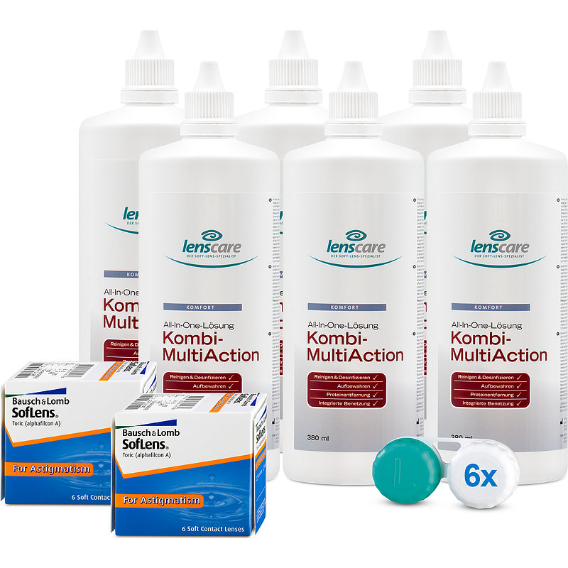 Soflens For Astigmatism Kombi-multiaction 6er Set Bausch & Lomb Monatslinsen Sparsets